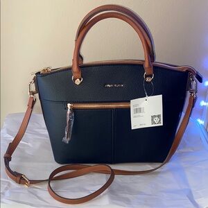Anne Klein Black and Brown Satchel